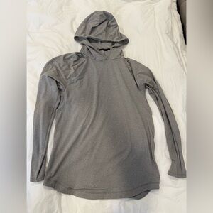 Lululemon Mens Gray Hooded Long Sleeve Top